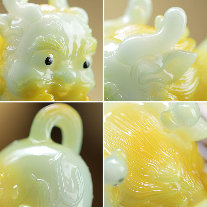 Color Changing Resin PiXiu Figurine for Wealth & Harmony