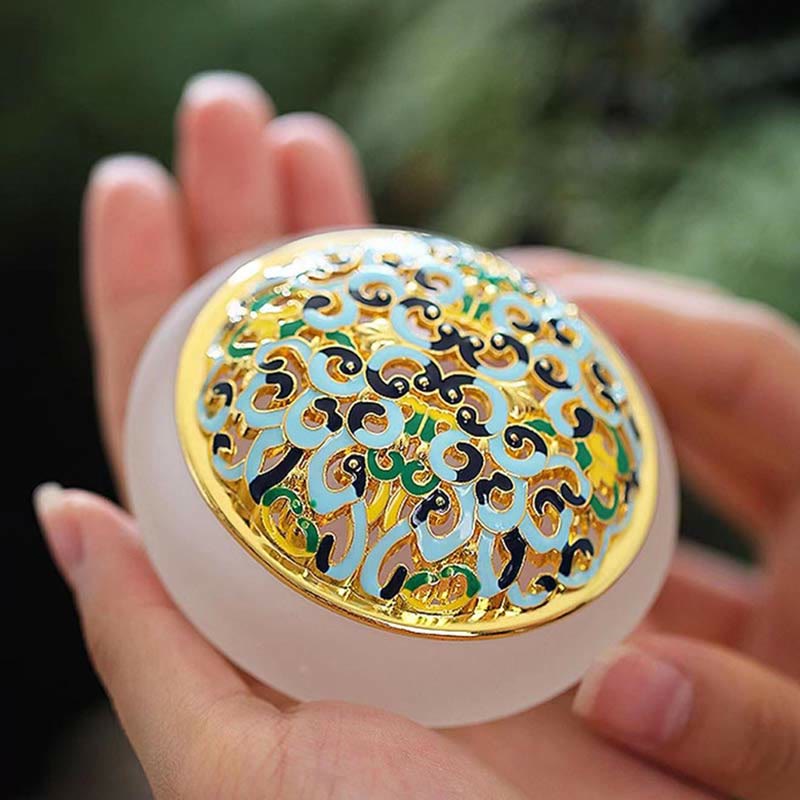 Liuli Crystal Lotus Incense Burner for Meditation and Healing