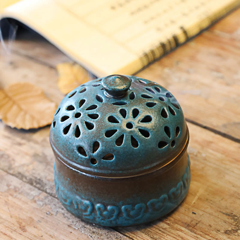 8.5cm Ceramic Incense Burner for Meditation and Relaxation