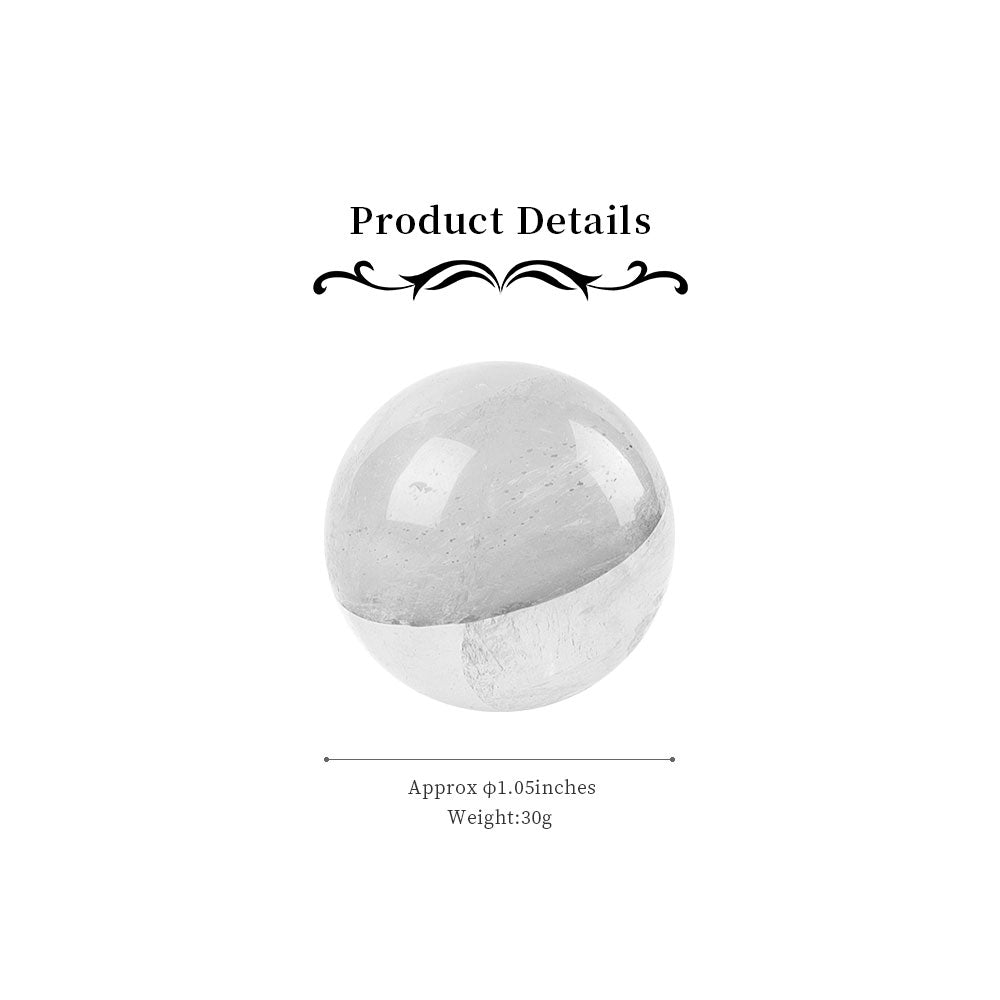 Fire Quartz Crystal Sphere 1 Inch for Healing & Energy