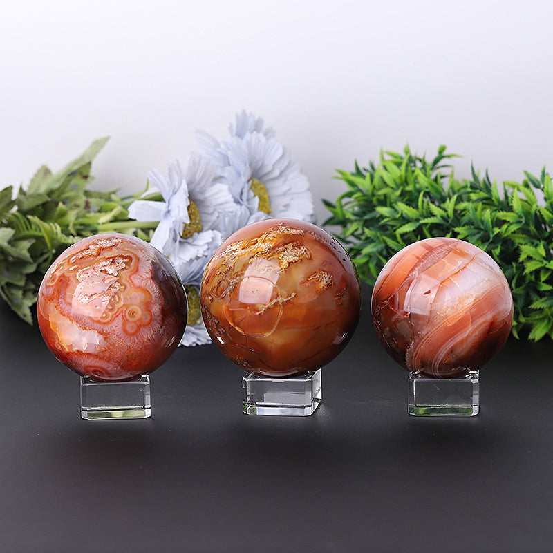 Fire Quartz Crystal Sphere 2-4 inch Polished Orb