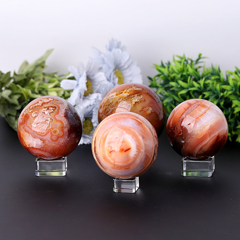 Fire Quartz Crystal Sphere 2-4 inch Polished Orb