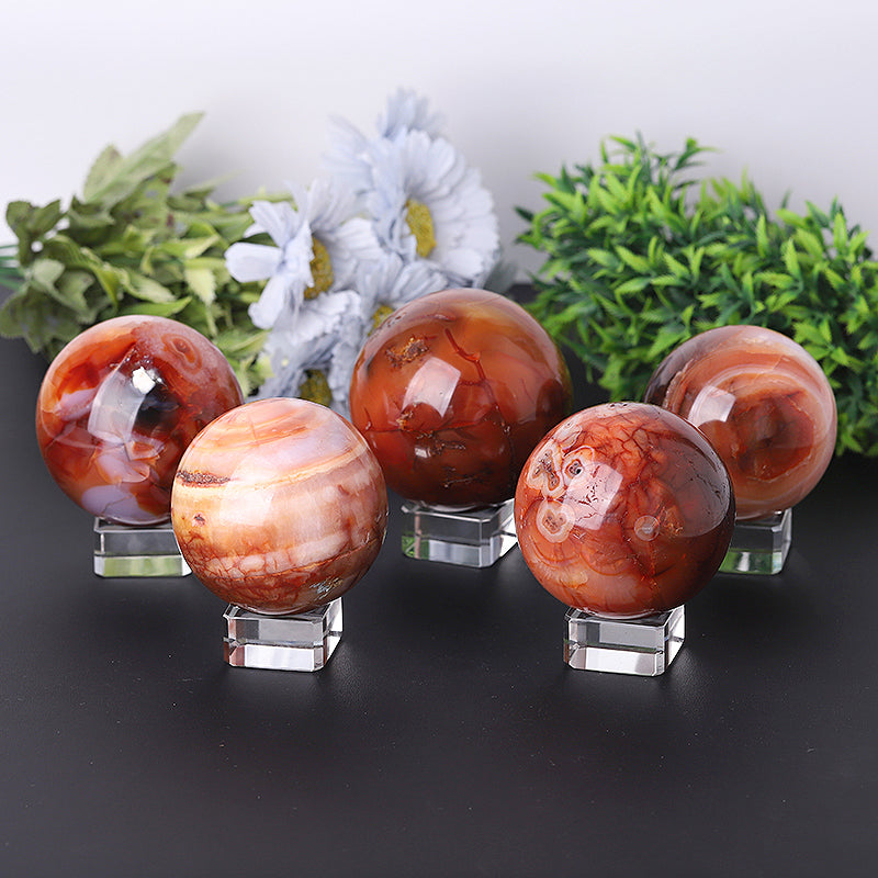 Fire Quartz Crystal Sphere 2-4 inch Polished Orb