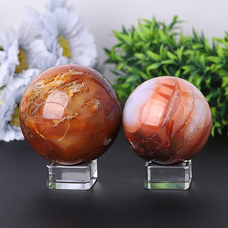 Fire Quartz Crystal Sphere 2-4 inch Polished Orb
