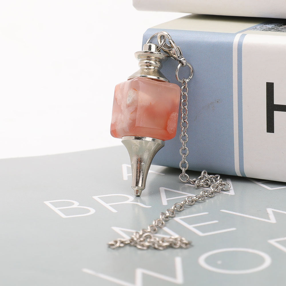 Flower Agate Crystal Pendulum for Healing & Meditation