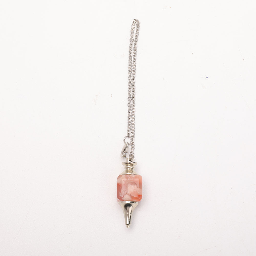 Flower Agate Crystal Pendulum for Healing & Meditation