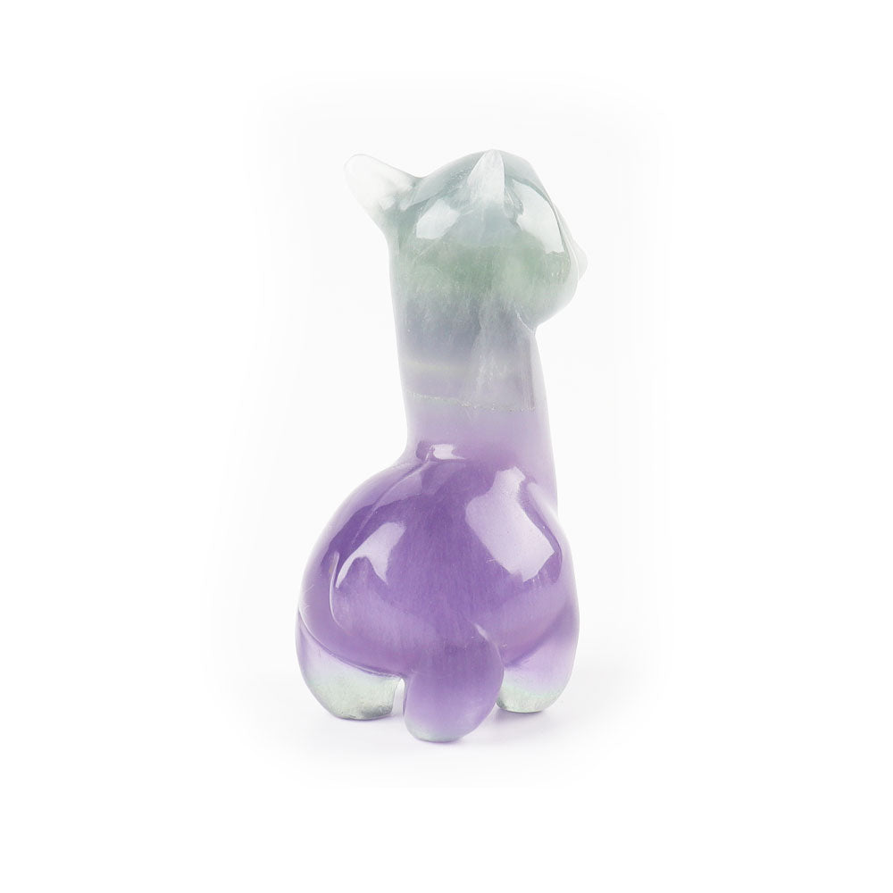 Fluorite Crystal Alpaca Carving 1.2 Inch Handcrafted Figurine