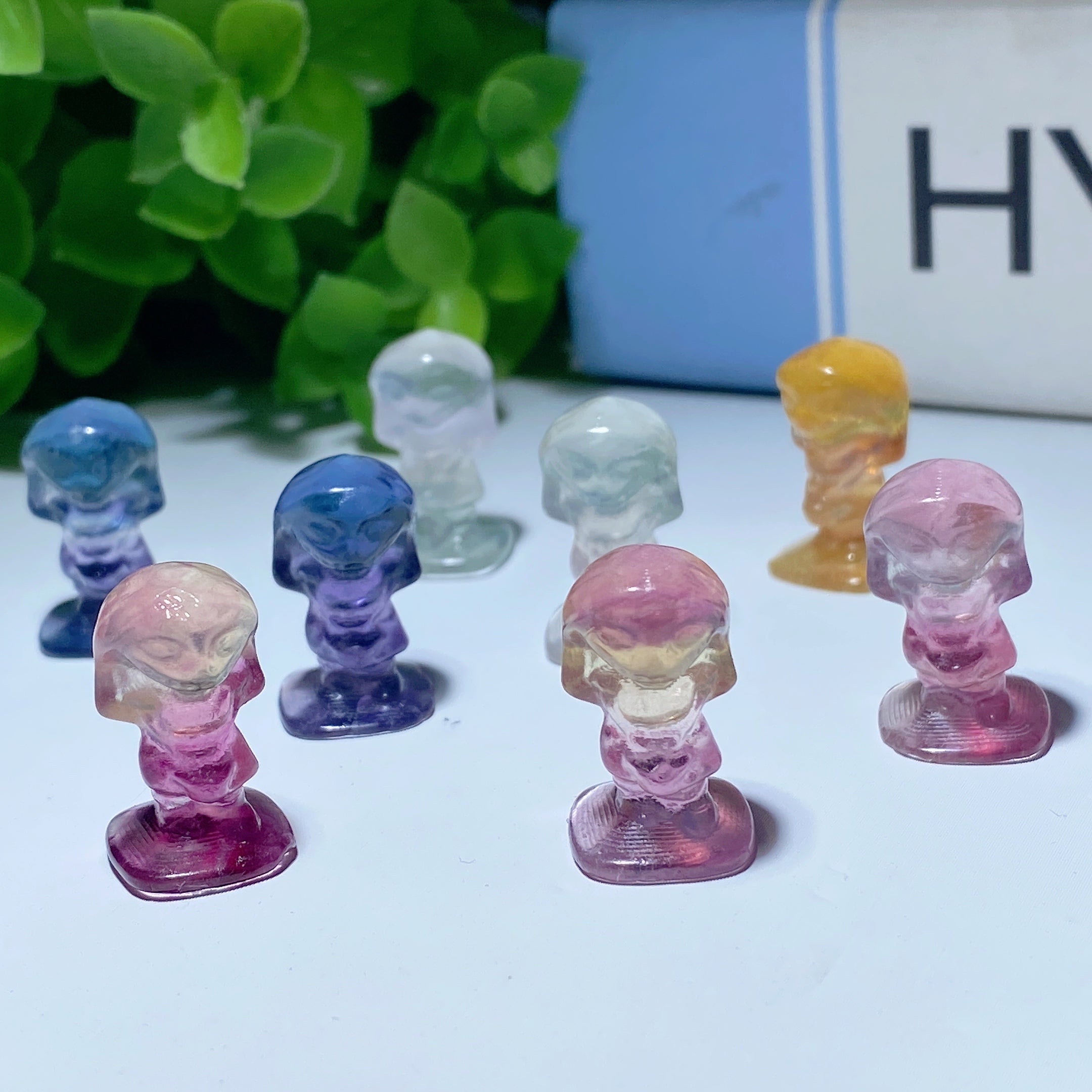 Fluorite Crystal Mini Figurines Inspired by Nightmare Before Christmas Characters