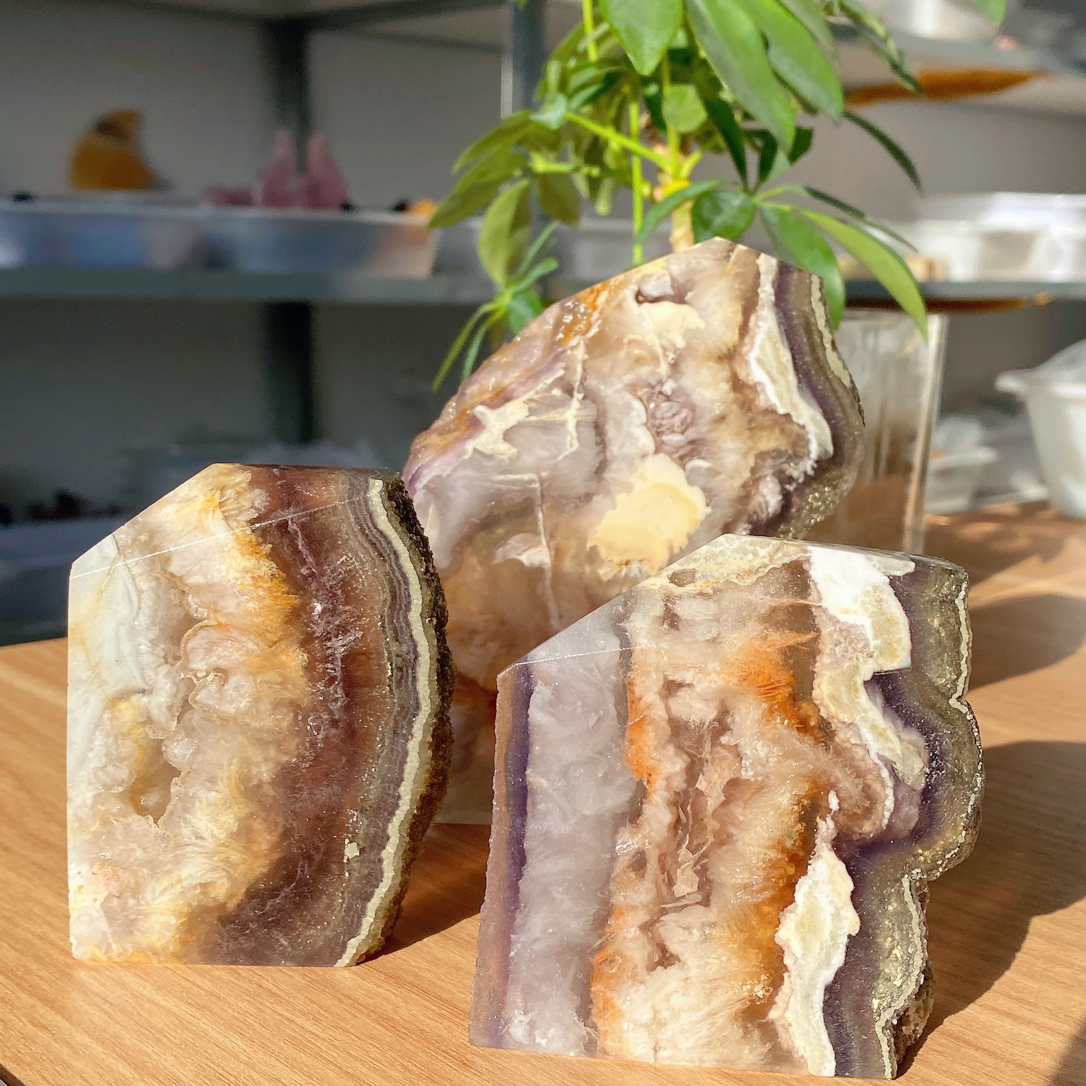 Fluorite Feather Crystal Specimen 0.2-1kg Natural Healing Stone