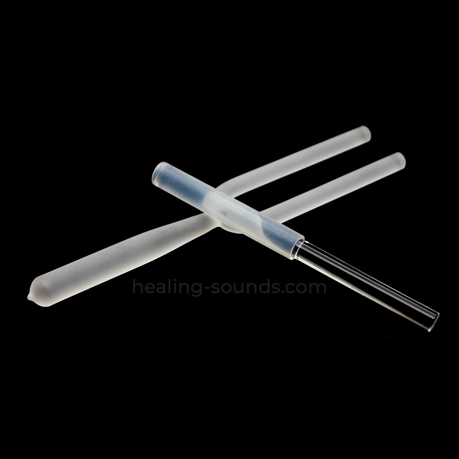 432 Hz Frosted Crystal Tuning Fork Set with Case - 8pc - 10 mm/20 mm