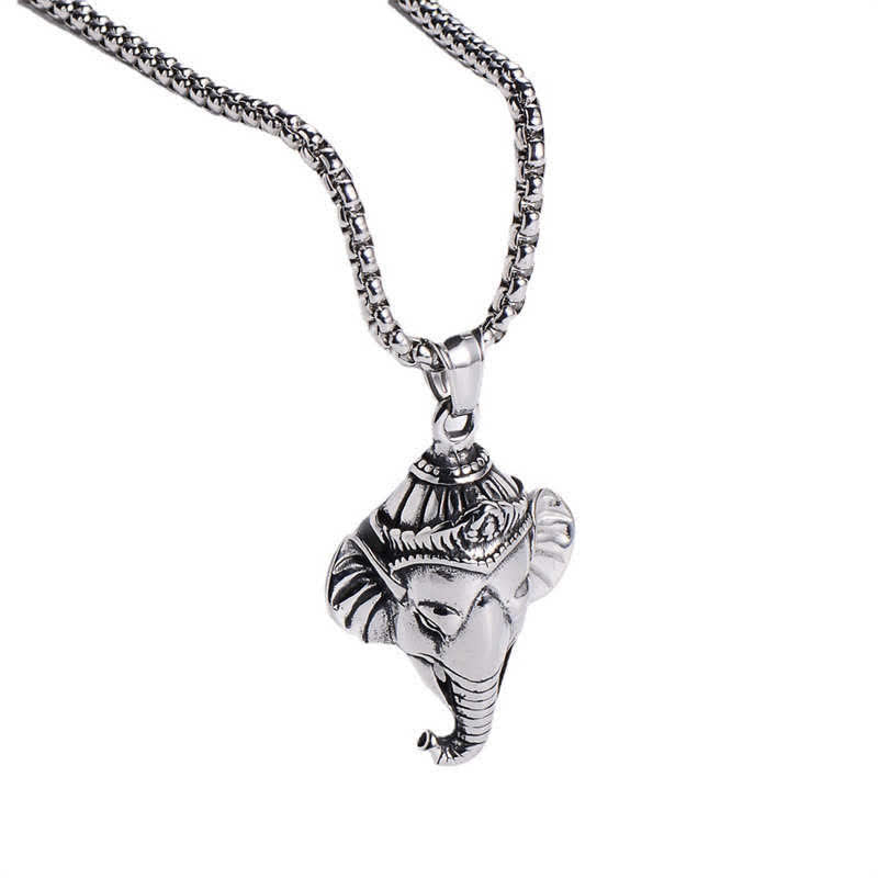 Ganesh Necklace Titanium Steel Pendant Protection Unisex
