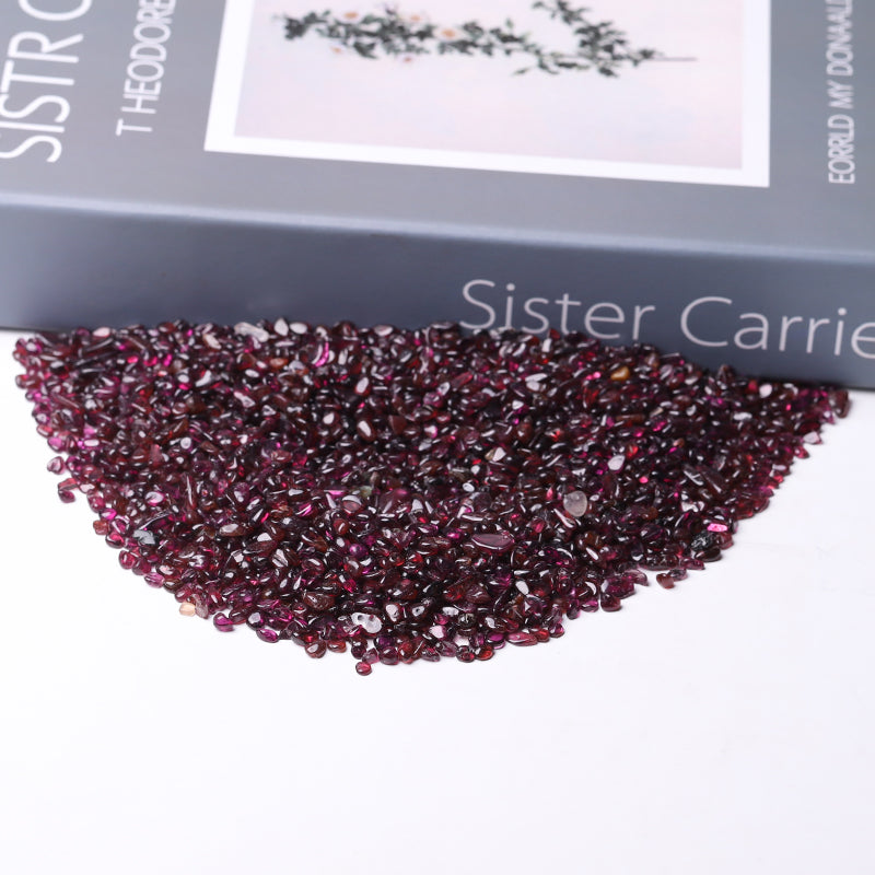 Garnet Crystal Chips Raw Crystals 5-7mm Healing Stones