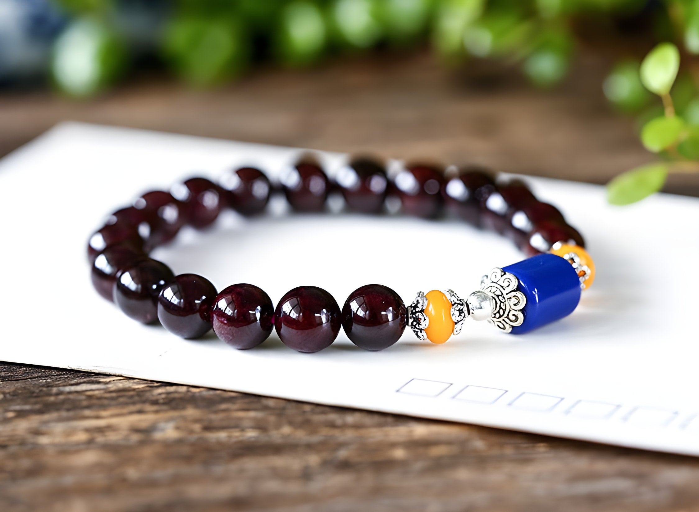 Garnet Bracelet for Empowerment and Balance