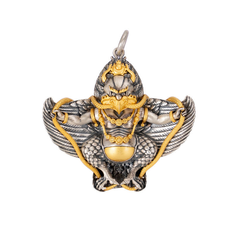 Garuda Wisdom Necklace in 925 Sterling Silver for Protection