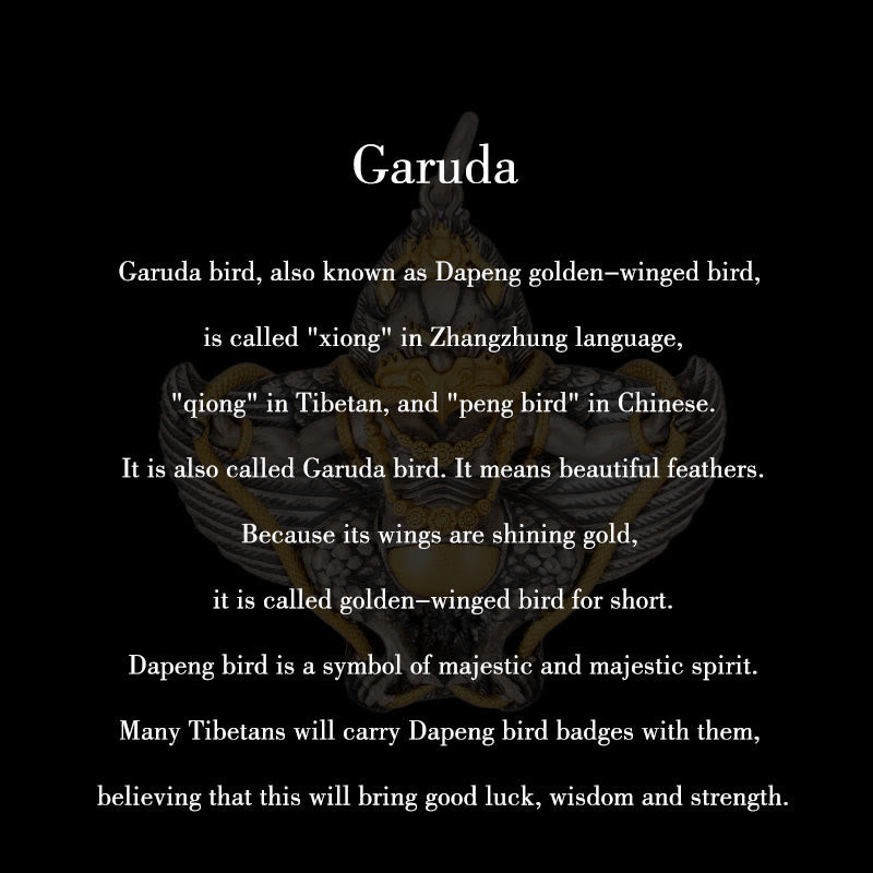 Garuda Wisdom Necklace in 925 Sterling Silver for Protection