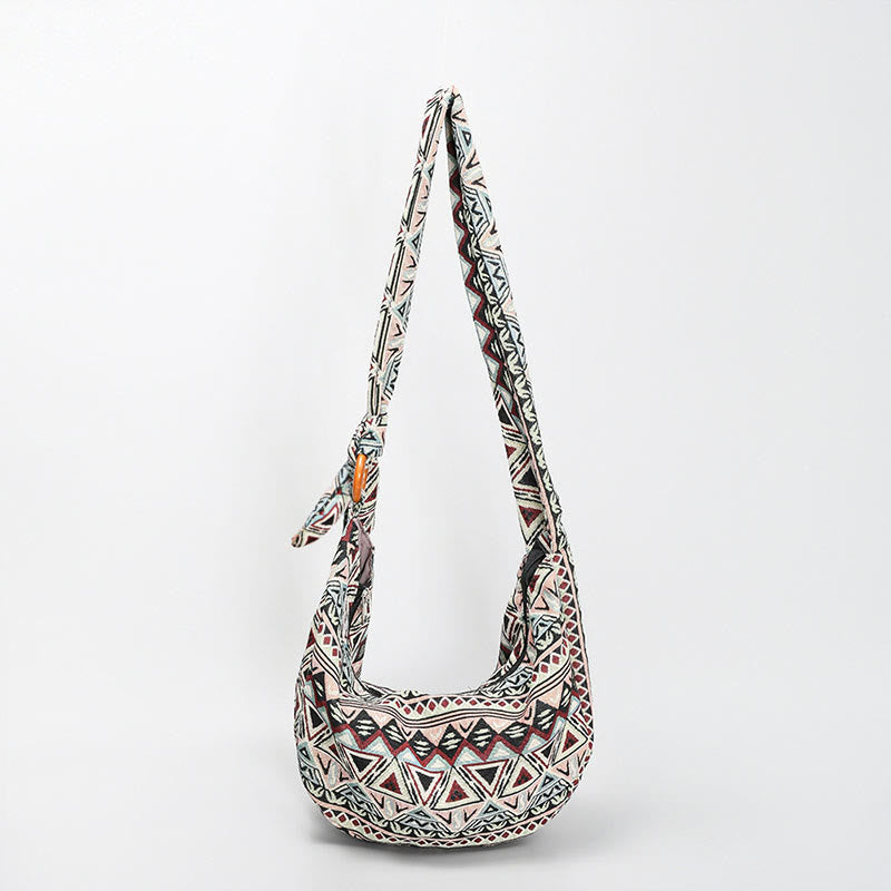 Geometry Stripes Print Crossbody Bag | Adjustable Shoulder Bag