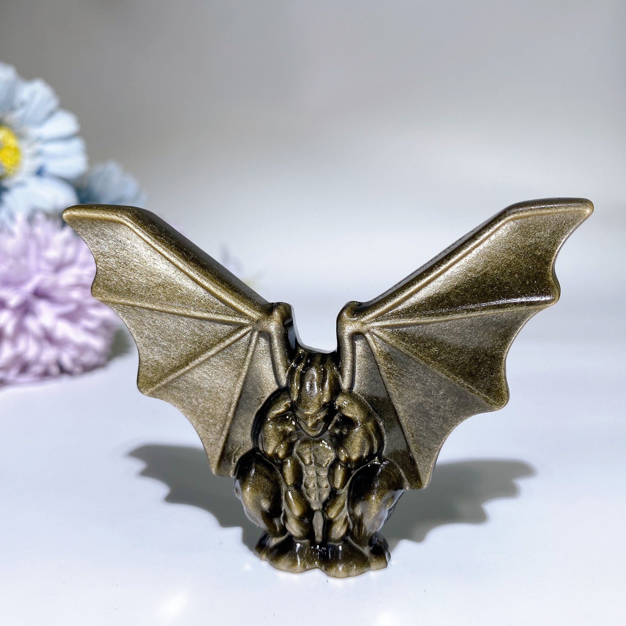 Golden Obsidian 3.3 Inch Gargoyle Crystal Figurine