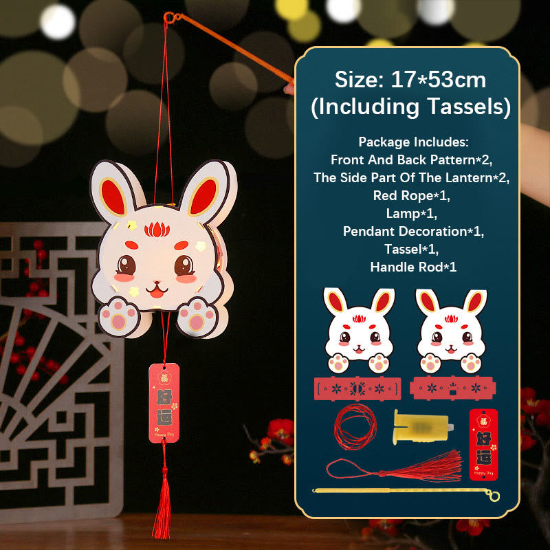Good Luck Rabbit Paper Lantern | Zen Decor Accent