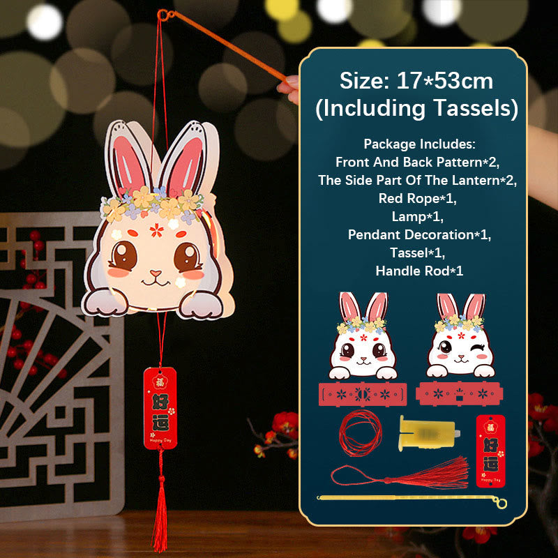 Good Luck Rabbit Paper Lantern | Zen Decor Accent