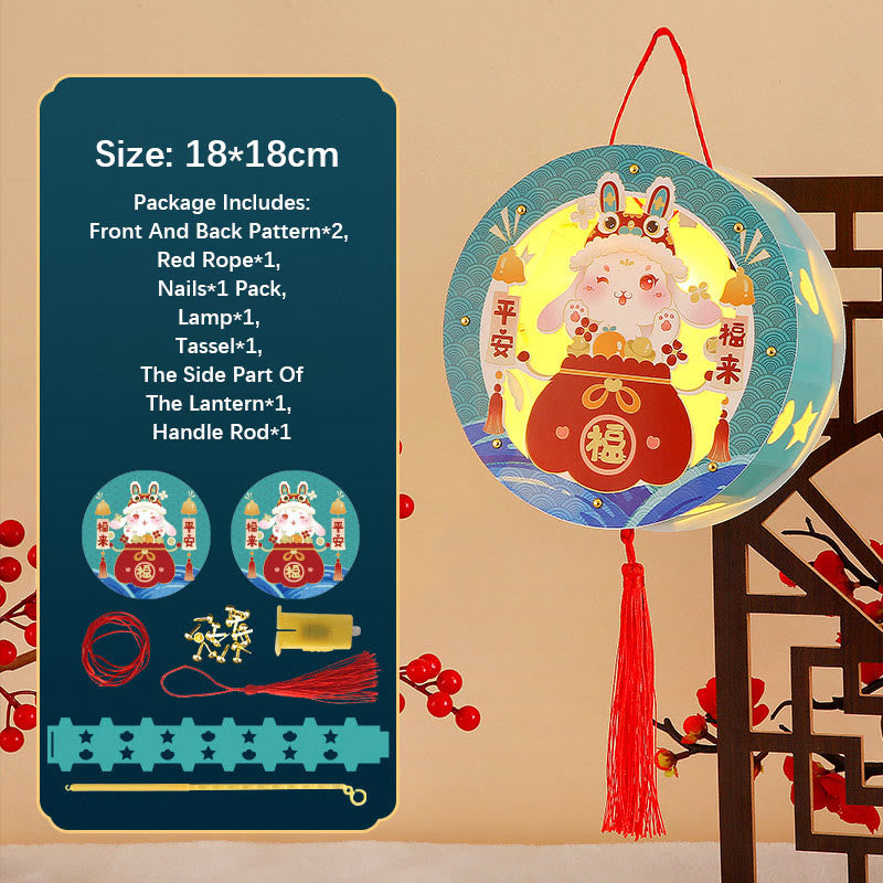 Good Luck Rabbit Paper Lantern | Zen Decor Accent