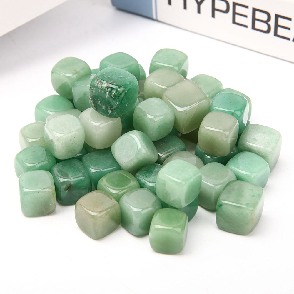 Green Aventurine Crystal Cubes 1.5-2cm Healing Stones
