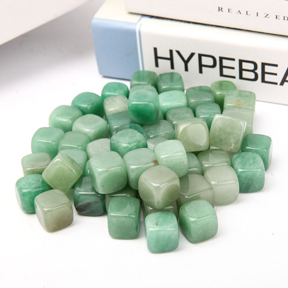 Green Aventurine Crystal Cubes 1.5-2cm Healing Stones