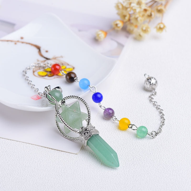 Green Aventurine Crystal Pendulum - Harmony