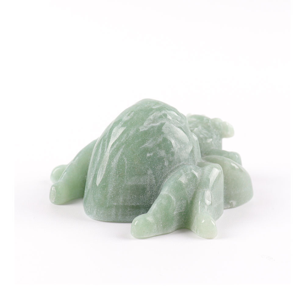 Green Aventurine Crystal Spider Carving 2.33 Inch