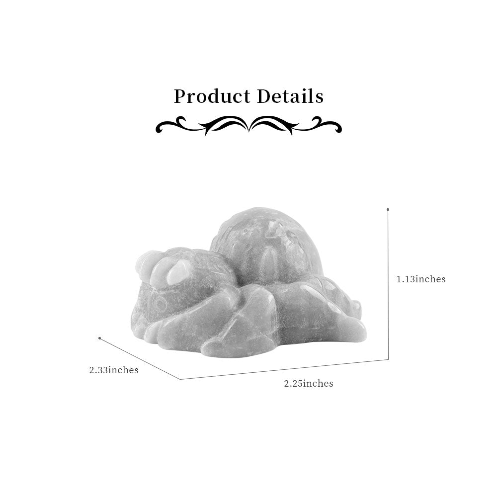 Green Aventurine Crystal Spider Carving 2.33 Inch