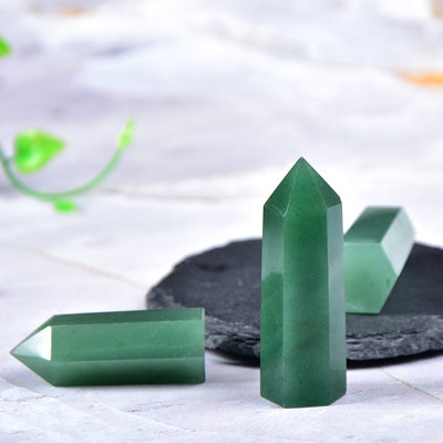 Green Aventurine Energy Healing Tower Crystal