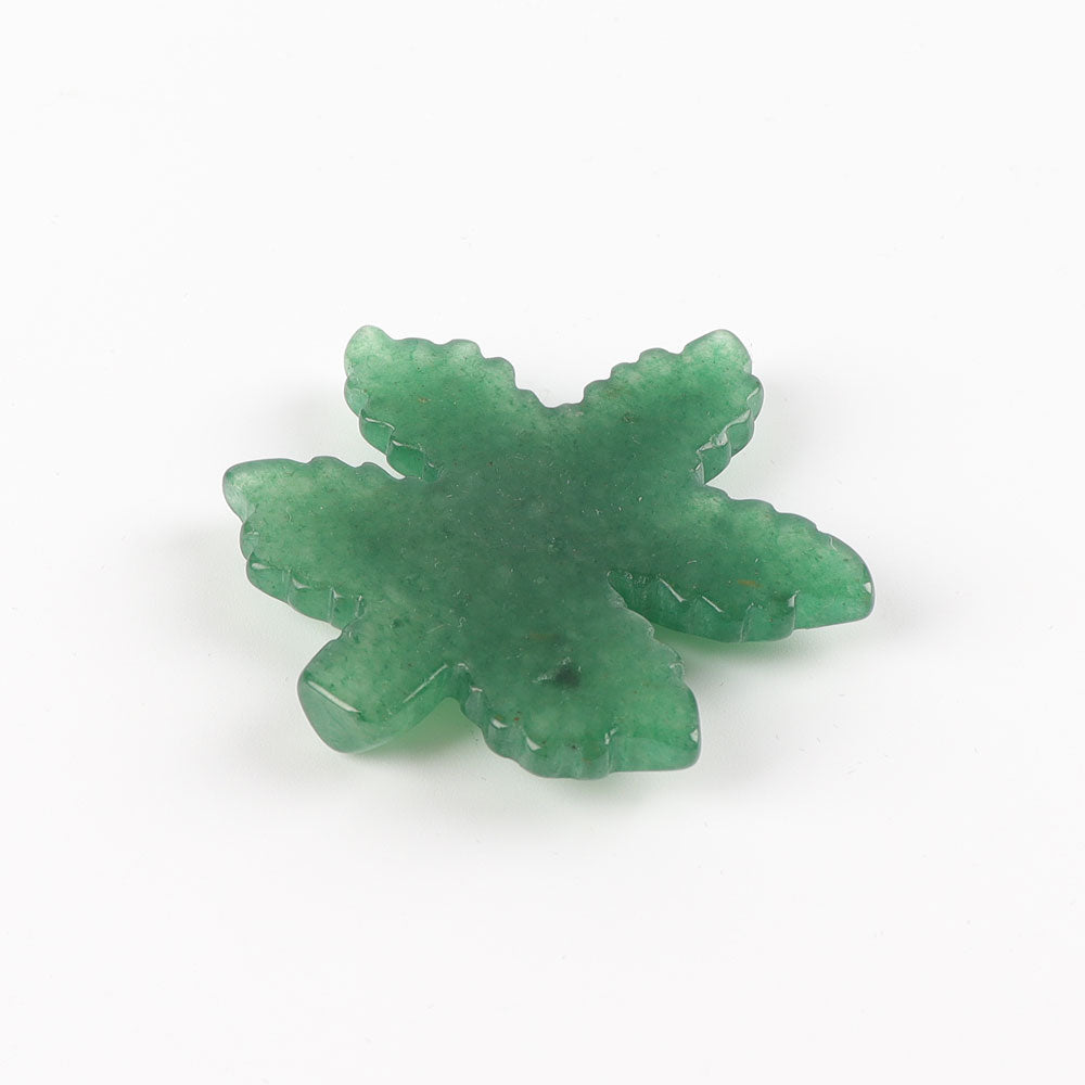 Green Aventurine Leaf Crystal Figurine 2-Inch Carving