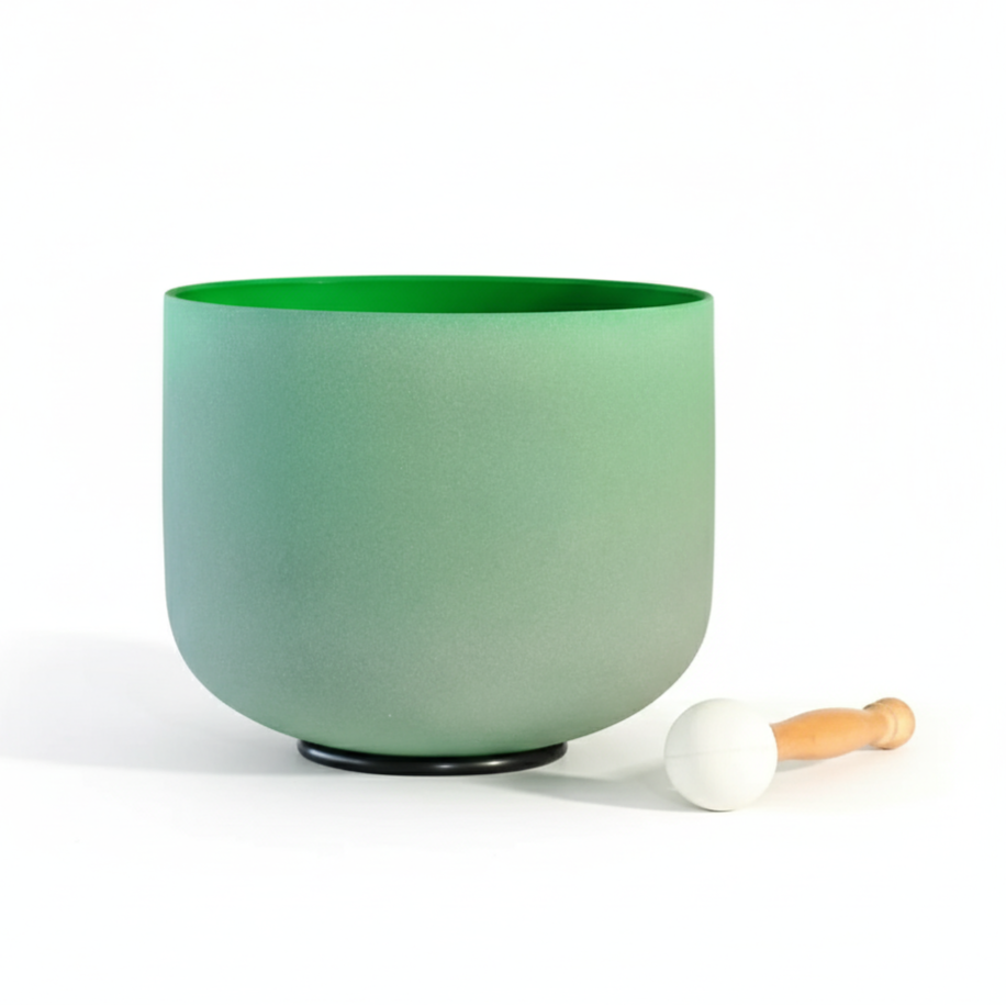 Green F Note Heart Chakra Crystal Singing Bowl
