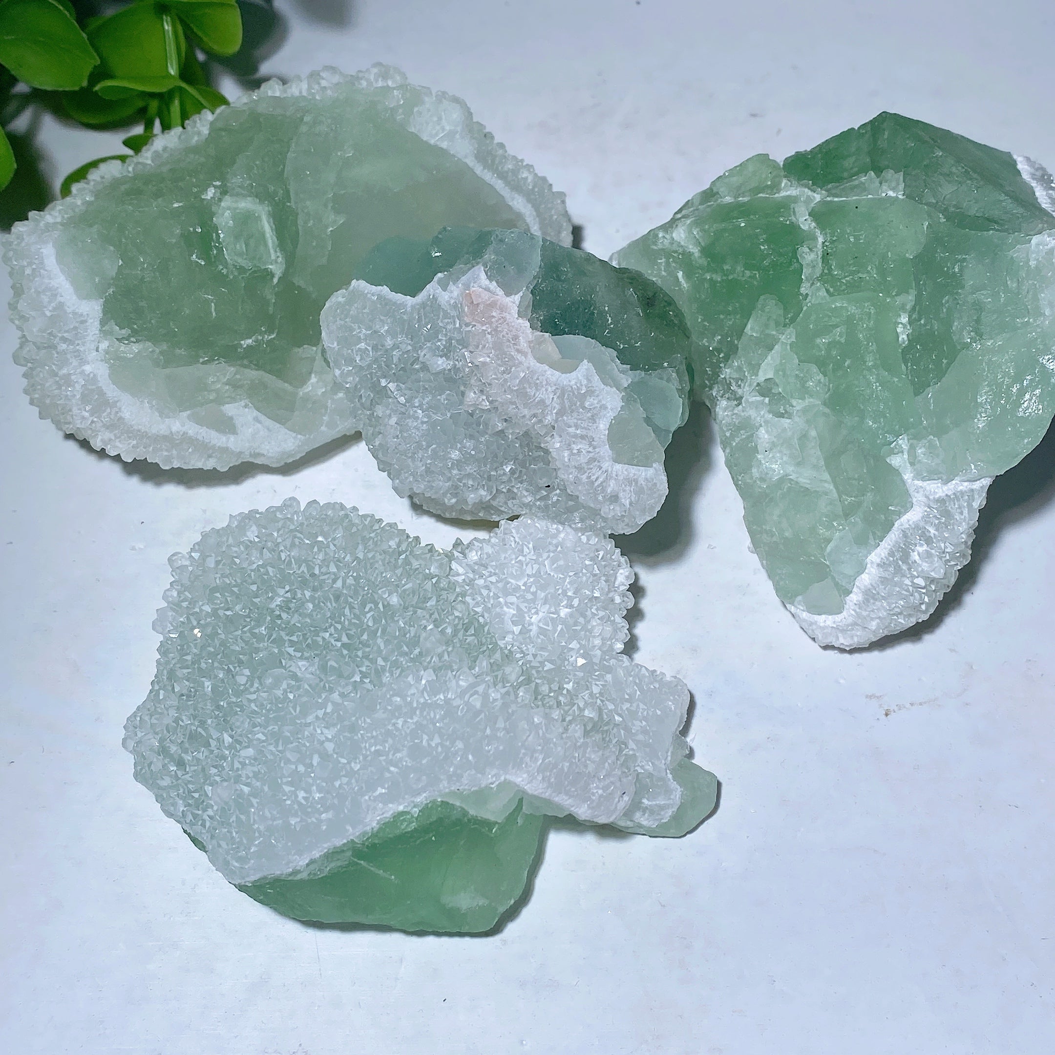 Green Fluorite Raw Crystal Chunks for Healing & Chakra Balance