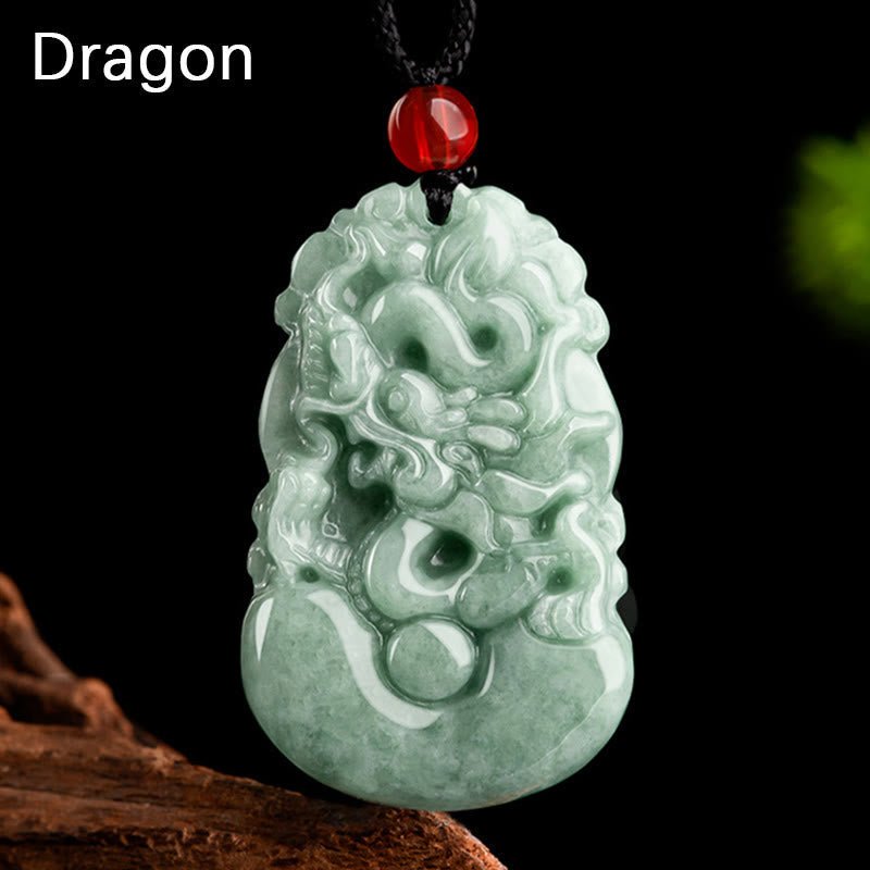 Green Jade 12 Chinese Zodiac Luck | Prosperity Necklace