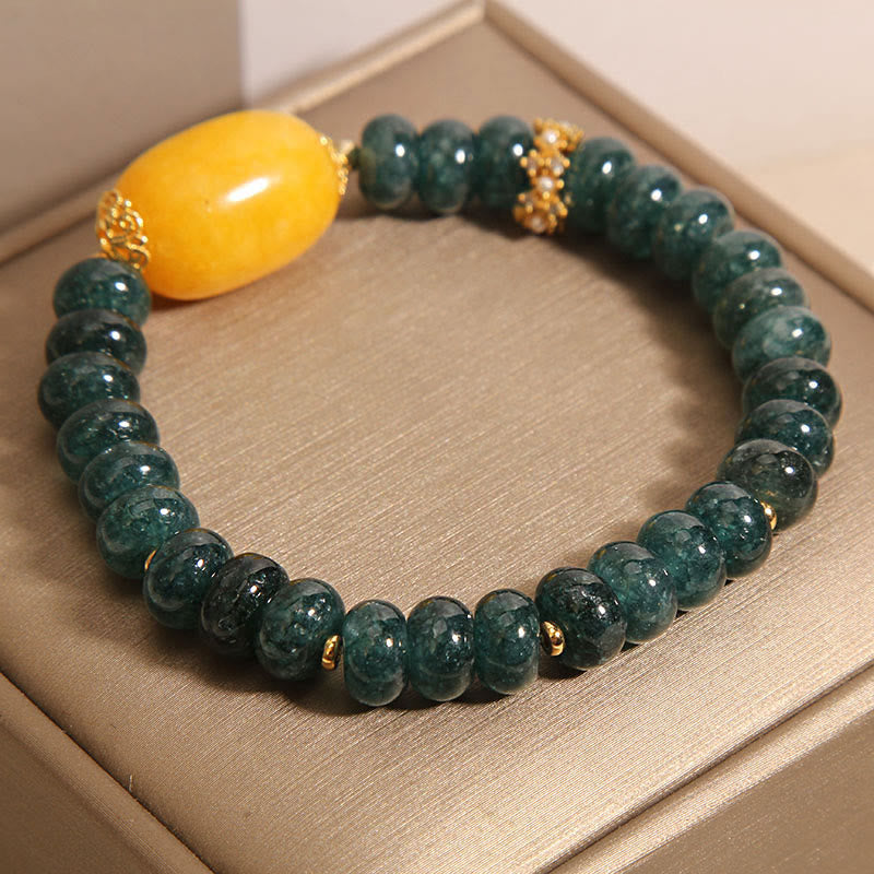 Green Jade Abacus Beads Luck Bracelet 14-16cm
