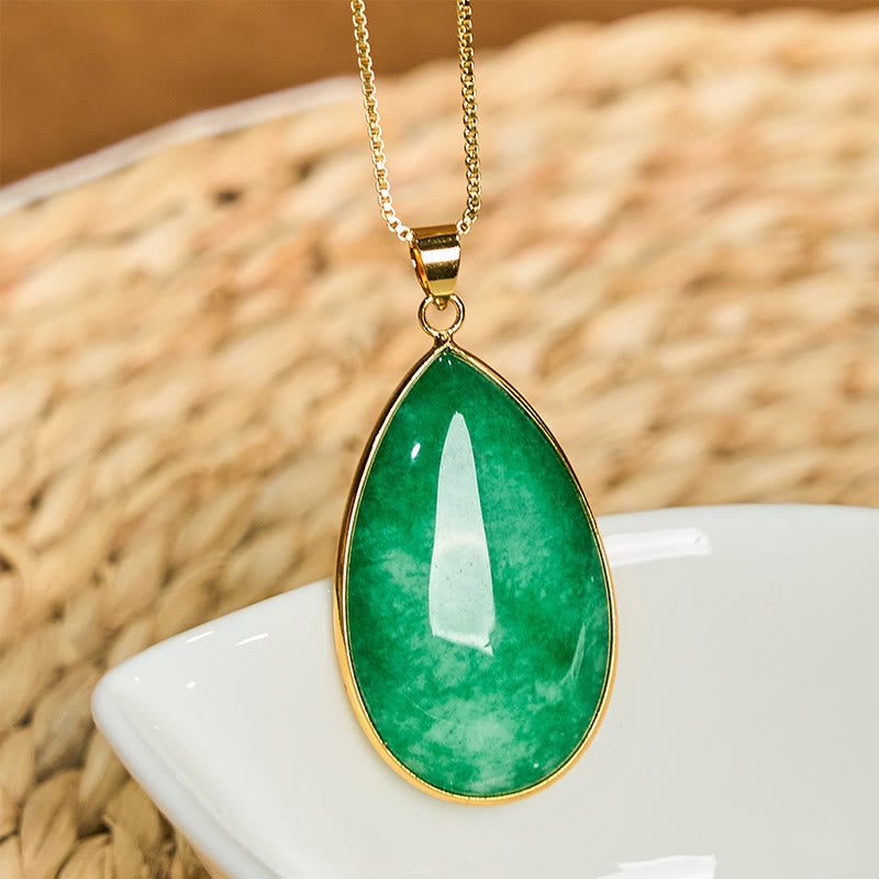 Green Jade Abundance Necklace Pendant | Prosperity Charm