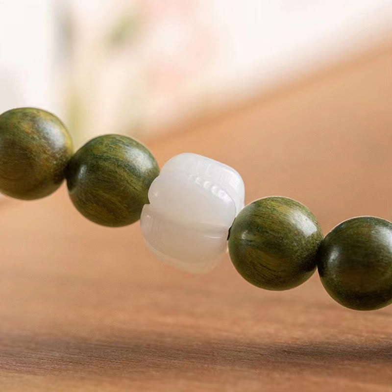 Green Sandalwood Bodhi Seed Soothing Spiritual Bracelet