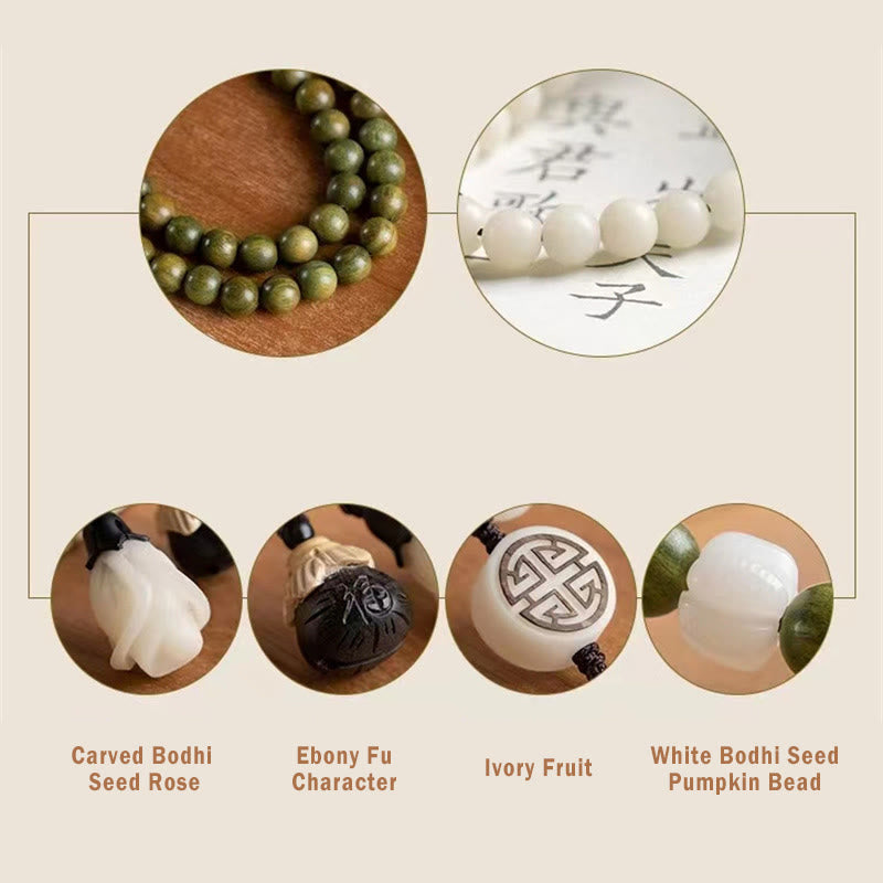 Green Sandalwood Bodhi Seed Soothing Spiritual Bracelet