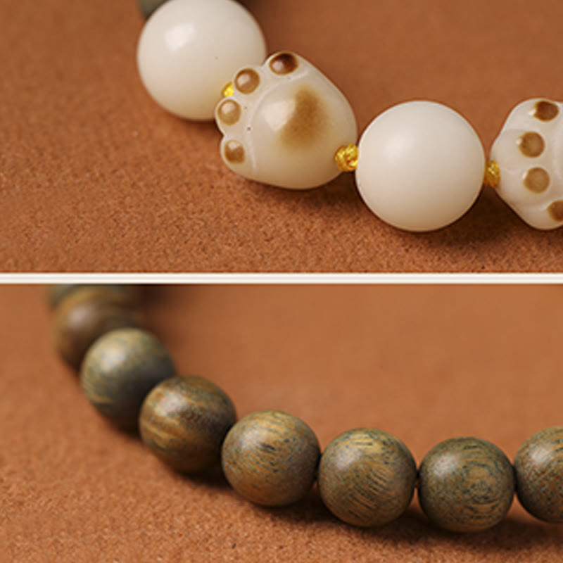 Green Sandalwood & Bodhi Seed Unisex Healing Bracelet 8mm Beads