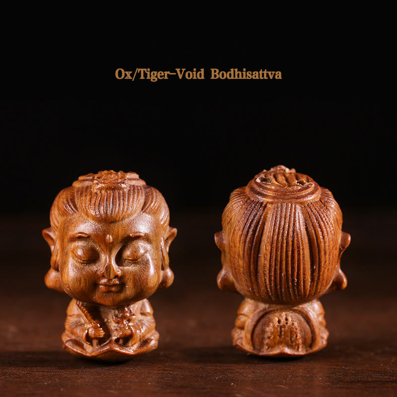 Green Sandalwood Chinese Zodiac Buddha Decoration