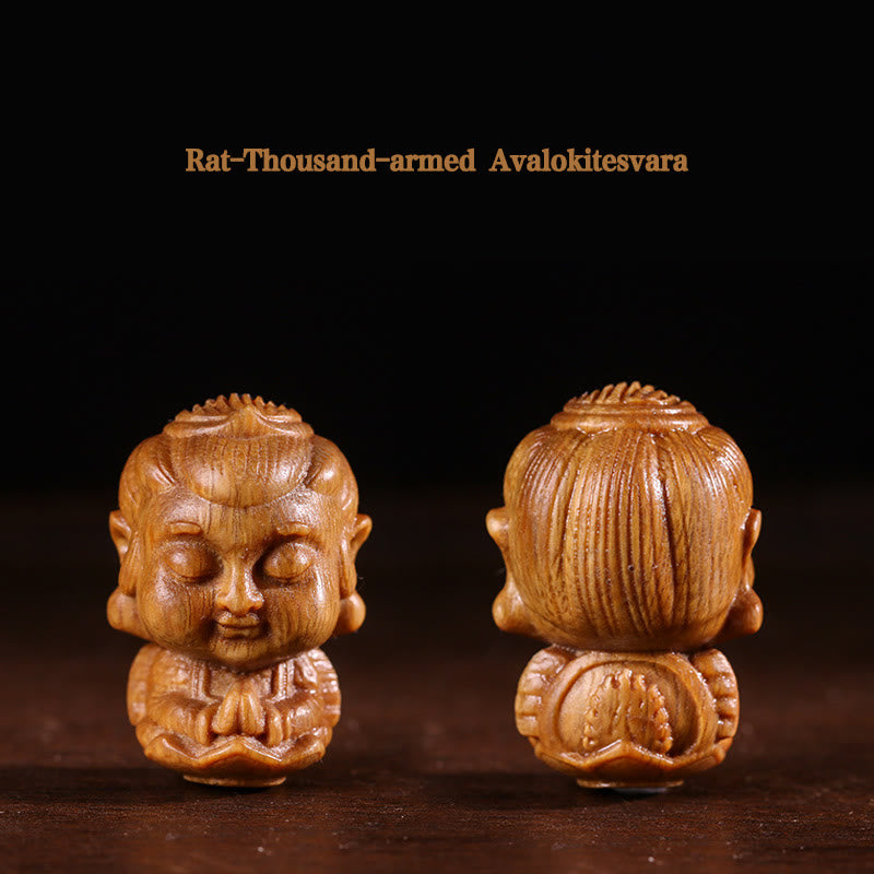 Green Sandalwood Chinese Zodiac Buddha Decoration