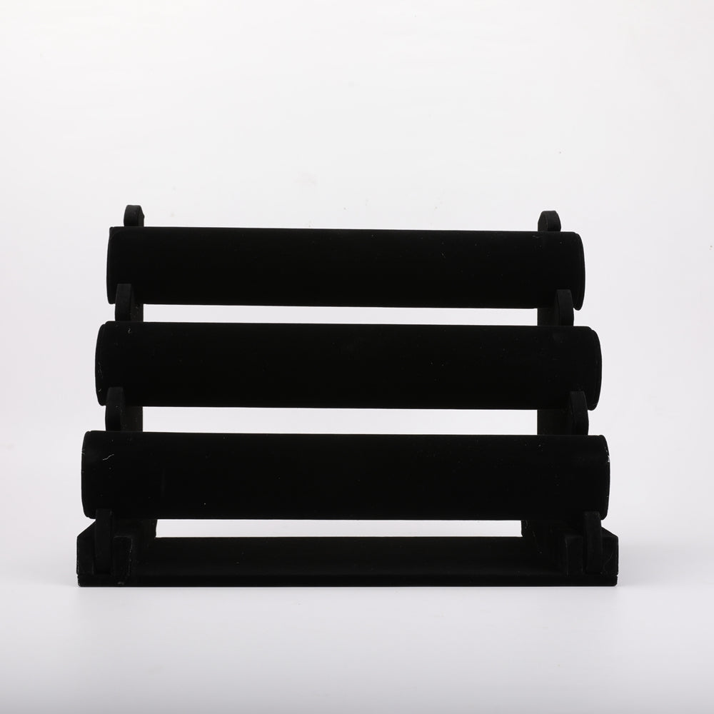 Grey Velvet Jewelry Bracelets Necklace Rack Display