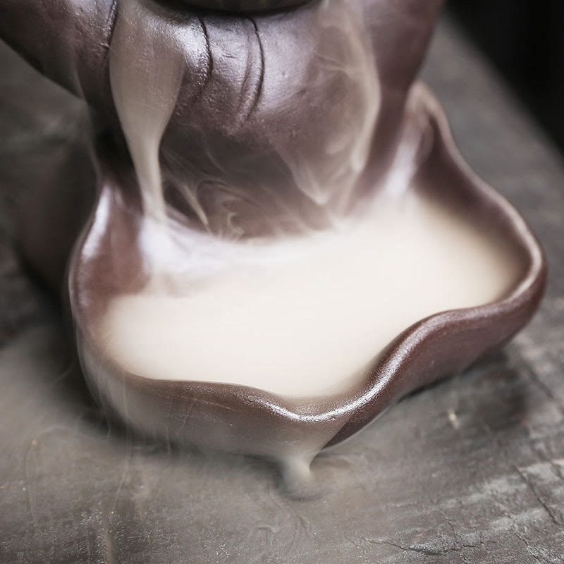 Halloween Skull Purple Clay Spiritual Incense Burner