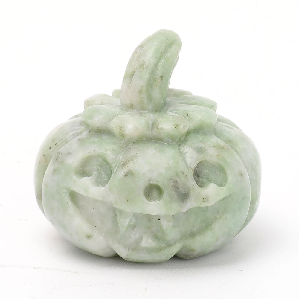 Hand Carved Crystal Pumpkin Figurine 2.2-2.5in for Halloween