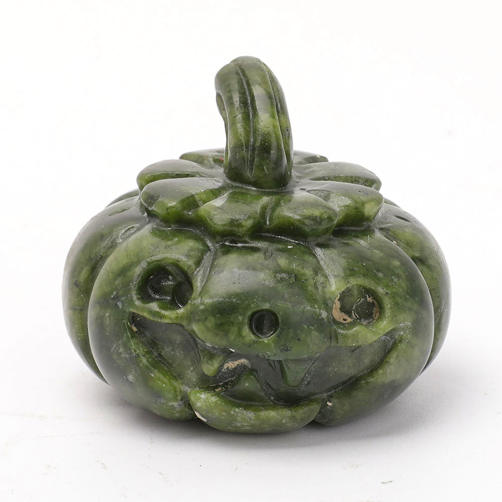 Hand Carved Crystal Pumpkin Figurine 2.2-2.5in for Halloween