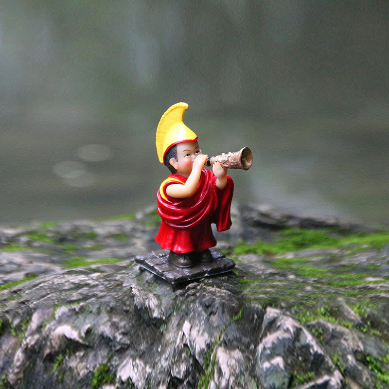 Hand Painted Tibetan Lama Figures | Resin Spiritual Statues