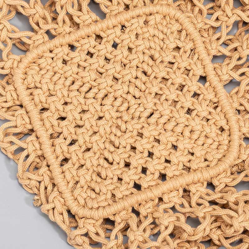 Hand-Woven Cotton Thread Shoulder Bag for Yoga