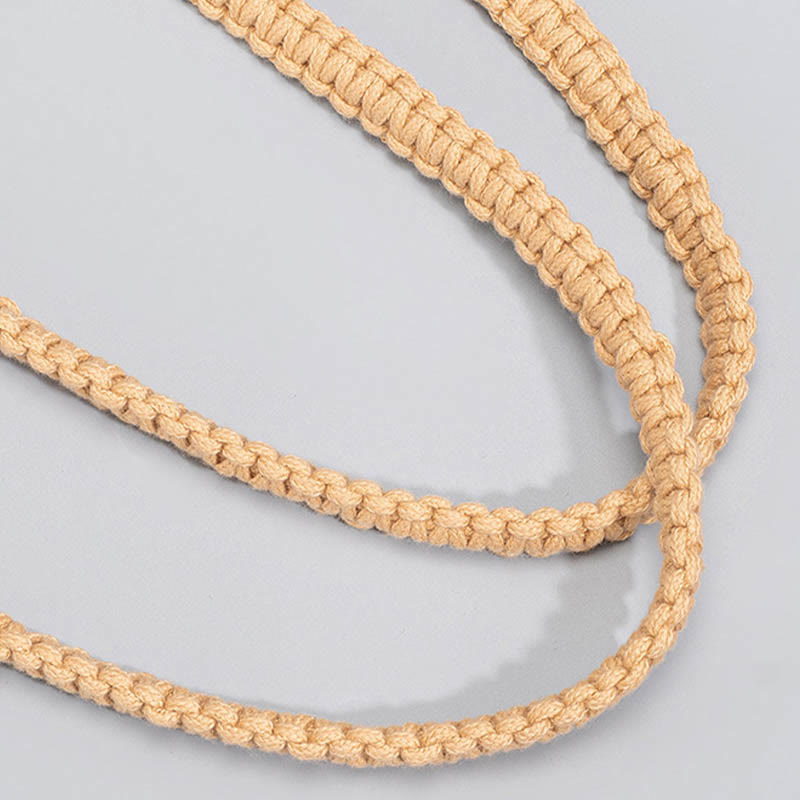 Hand-Woven Cotton Thread Shoulder Bag for Yoga