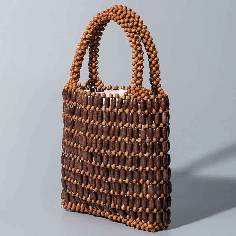 Hand-woven Wooden Beads Handbag - Bohemian Spiritual Bag