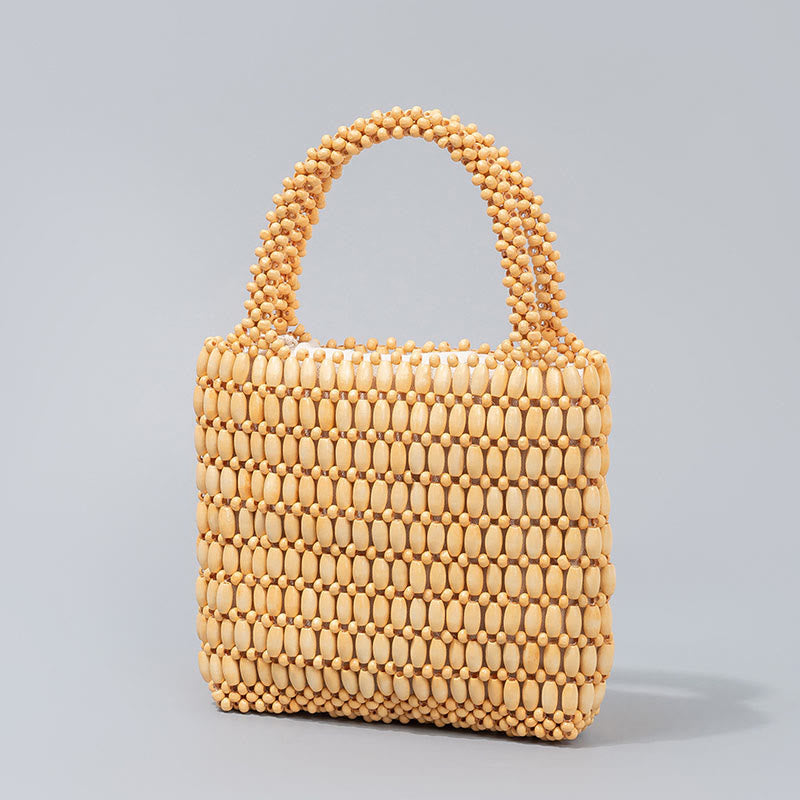 Hand-woven Wooden Beads Handbag - Bohemian Spiritual Bag
